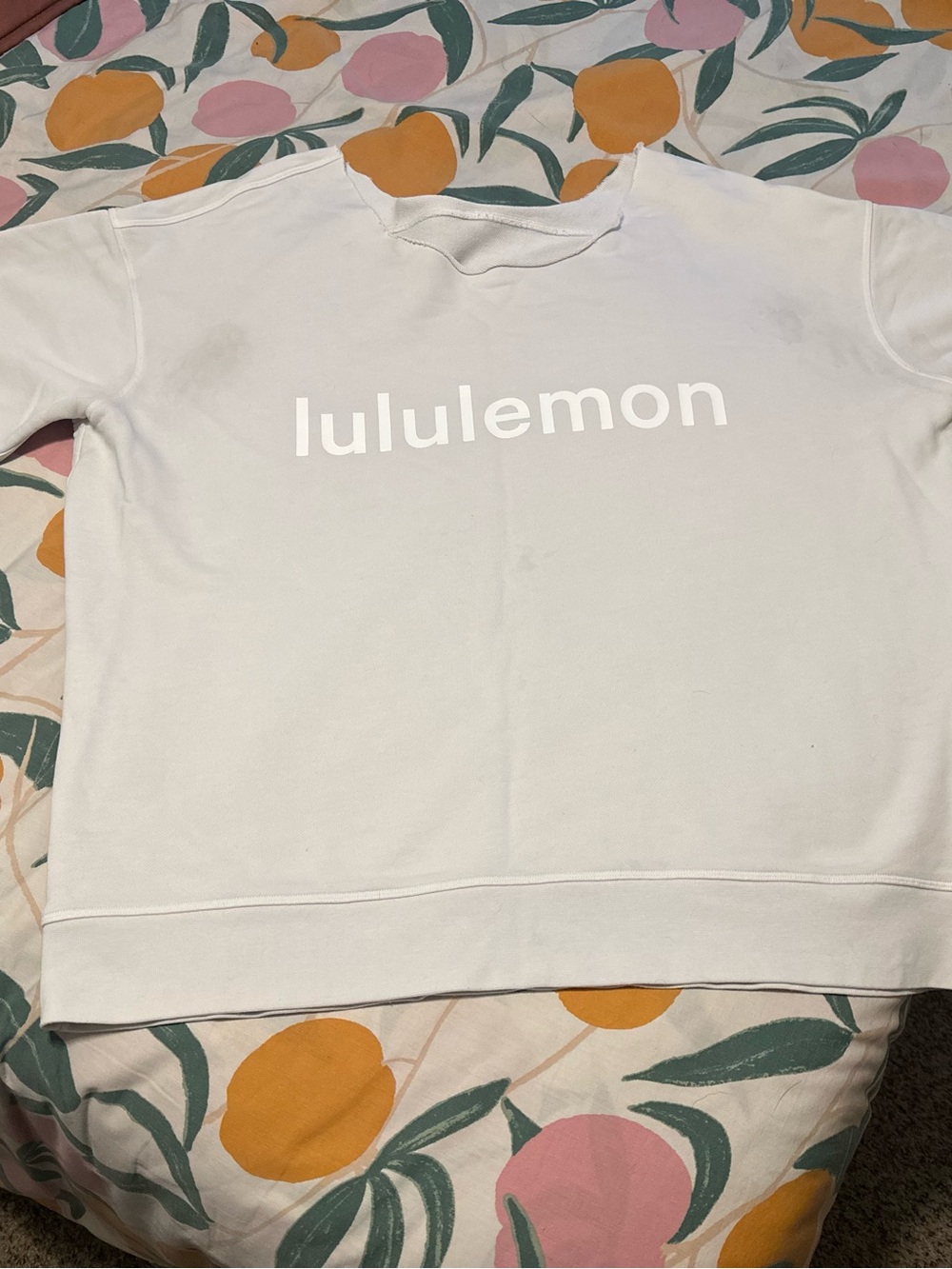 Lululemon off the shoulder sweatshirt pullover hoodie 
Cut sleeves and neckline